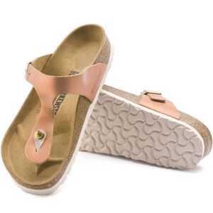NWT Birkenstock Gizeh Thong Sandals 37 US 6.5-7 Washed Metallic Sea Copper